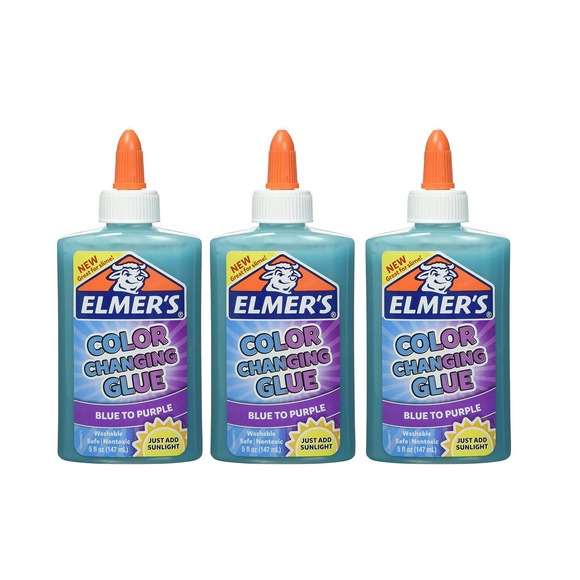 3 Pack Elmers Color Changing Glue BLUE to PURPLE 5oz each - Picture 1 of 1